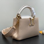 Louis Vuitton Capucines Mini Beige M25461 Taurillon Leather Handbag