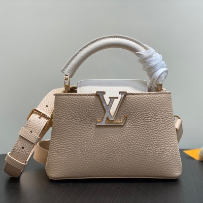 Louis Vuitton - Capucines Mini Handbag M25461 Beige Taurillon Leather (Cap Na Ying Series)
