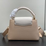 Louis Vuitton Capucines Mini Beige M25461 Taurillon Leather Handbag
