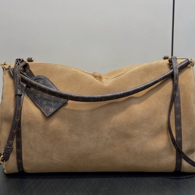 Louis Vuitton - Express Large Handbag M26037 Black / M26451 Beige  Suede Leather Pillow Bag
