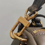 Louis Vuitton Express Small Handbag M26039 Black and M26360 Elephant Grey Leather Pillow Bag