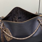 Louis Vuitton Express Large Handbag M26037 Black / M26451 Beige – Suede Leather