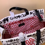 Louis Vuitton Shopper Tote Medium N40797 Graffiti White Damier Canvas