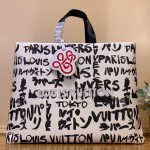Louis Vuitton Shopper Tote Medium N40797 Graffiti White Damier Canvas