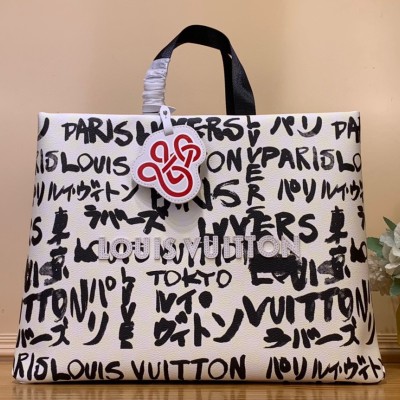 Louis Vuitton - Shopper Tote Medium Handbag N40797 Graffiti White
