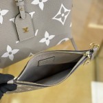 Louis Vuitton Carryall Small Handbag M47180 Gray Premium Leather