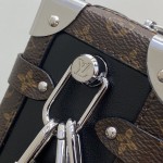 Louis Vuitton Side Trunk Vibe M15195 Black Leather Chain Bag