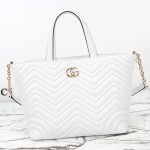 Gucci 847387 / 847386 White Leather Handbag