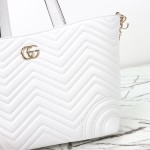 Gucci 847387 / 847386 White Leather Handbag