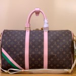 Louis Vuitton Keepall Bandoulière 45 M25822 Monogram Pink Print