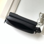 Louis Vuitton Fastline Messenger Bag in Black Soft Calf Leather with Front Pocket and Adjustable Strap