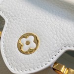 Louis Vuitton Capucines Mini M56669 White Taurillon Leather
