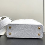 Louis Vuitton Capucines Mini M56669 White Taurillon Leather