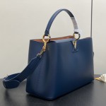Louis Vuitton Capucines Souple Large Bag M14639 Deep Blue Full Leather