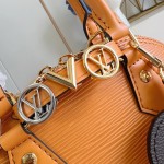 Louis Vuitton Alma Mini Handbag K00015 Turmeric Black Monogram Canvas