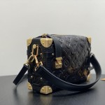 Louis Vuitton Side Trunk Medium Bag M26304 in Chocolate Monogram Saga Leather