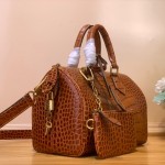 Louis Vuitton Speedy P9 Bandoulière 25 M24425 - Brown Crocodile-Embossed Leather Handbag with Monogram
