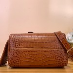 Louis Vuitton Speedy P9 Bandoulière 25 M24425 - Brown Crocodile-Embossed Leather Handbag with Monogram