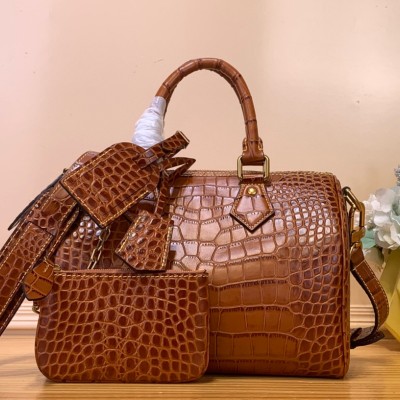 Louis Vuitton - Speedy P9 Bandoulière 25 M24425 - Brown / Crocodile-Embossed Leather