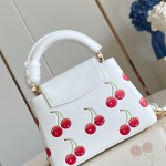 Louis Vuitton Capucines Mini M13251 Murakami Cherry Embossed Replica Handbag