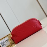 Louis Vuitton Lipstick Mini Cosmetic Pouch Monogram Canvas with Chain