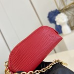 Louis Vuitton Lipstick Mini Cosmetic Pouch Monogram Canvas with Chain
