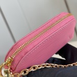 Louis Vuitton Lipstick Mini Cosmetic Pouch Monogram Canvas with Chain
