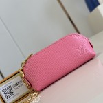 Louis Vuitton Lipstick Mini Cosmetic Pouch Monogram Canvas with Chain