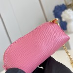 Louis Vuitton Lipstick Mini Cosmetic Pouch Monogram Canvas with Chain