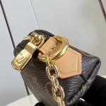 Louis Vuitton Lipstick Mini Cosmetic Pouch Monogram Canvas with Chain