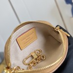 Louis Vuitton Lipstick Mini Cosmetic Pouch Monogram Canvas with Chain