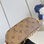 Louis Vuitton Lipstick Mini Cosmetic Pouch Monogram Canvas with Chain
