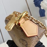 Louis Vuitton Lipstick Mini Cosmetic Pouch Monogram Canvas with Chain