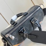 Louis Vuitton Keepall 25 Monogram Eclipse Canvas Bag