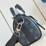 Louis Vuitton Keepall 25 Monogram Eclipse Canvas Bag
