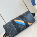 Louis Vuitton Keepall 25 Monogram Eclipse Canvas Bag