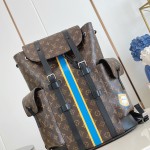 Louis Vuitton Christopher Medium Backpack replica in blue with Mon Monogram