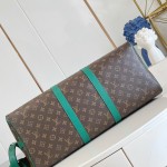 Louis Vuitton Keepall Bandoulière 45 replica in Monogram Eclipse canvas deep green