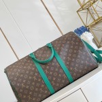 Louis Vuitton Keepall Bandoulière 45 replica in Monogram Eclipse canvas deep green