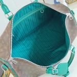 Louis Vuitton Keepall Bandoulière 45 replica in Monogram Eclipse canvas deep green