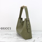 Gucci Brown Canvas Tote with Gray-Green and White Leather – Model 850926 / 850546
