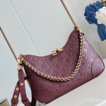 Louis Vuitton Boulogne Handbag replica in purple-red embossed leather