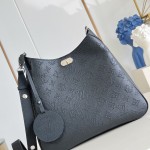 Louis Vuitton All Around medium handbag Monogram perforated leather light coffee black