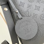 Louis Vuitton All Around medium handbag Monogram perforated leather light coffee black
