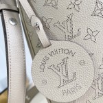 Louis Vuitton All Around medium handbag Monogram perforated leather light coffee black