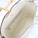Gucci Brown Canvas Tote with Gray-Green and White Leather – Model 850926 / 850546
