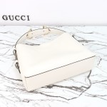 Gucci Brown Canvas Tote with Gray-Green and White Leather – Model 850926 / 850546