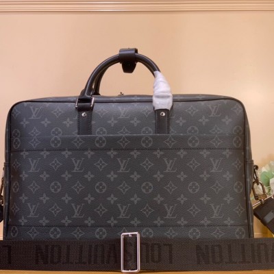 Louis Vuitton - Weekender Handbag M11512 Black Monogram Eclipse Canvas Briefcase