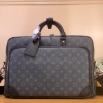 Louis Vuitton Weekender M11512 in Black Monogram Eclipse Canvas with multiple pockets