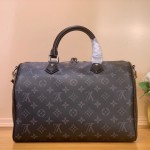 Louis Vuitton Speedy Soft 30 Handbag M15102 in Monogram Eclipse canvas with chain straps and leather key pouch